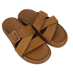 Chaco Women’s SZ 8 Townes Slides Sandals – Cashew Leather Comfort Casual